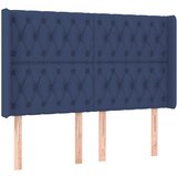  The Living Store Vzglavje z ušesi modro 147x16x118/128 cm blago - Vzglavje, (21452070) | Shoptok.si