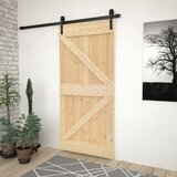 Furnova Drsna vrata s kompletom vodil 80x210 cm trdna borovina, (21944956) | Shoptok.si
