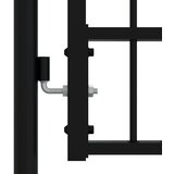  Vrata za ogradu sa šiljcima crna 305x173 cm čelična | shoptok.hr