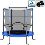  Trampolin sa sigurnosnom mrežom okrugli 140 x 160 cm plavi | shoptok.hr