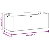  Povišena vrtna gredica sa samozalijevanjem bijela 100x43x33 cm | shoptok.hr
