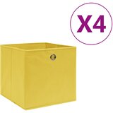  Kutije za pohranu od netkane tkanine 4 kom 28 x 28 x 28 cm žute | shoptok.hr