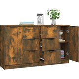  Komoda 2 kosa dimljen hrast 60x30x70 cm konstruiran les, (20654609) | Shoptok.si