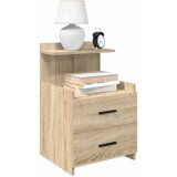 vidaXL Nočna omarica z 2 predaloma sonoma hrast 40x36,5x62 cm | Shoptok.si