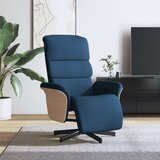  Naslonjač od tkanine s osloncem za noge plavi | shoptok.hr