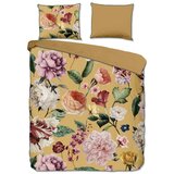 Descanso Oker žuta posteljina za bračni krevet/za produženi krevet od pamučnog satena 240x220 cm Fiori – Cijene