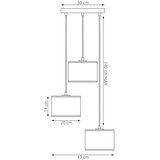  visilica na sajli karbon 3xE27/15W/230V crna/siva | Eponuda.com
