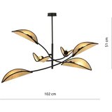  Luster na šipci LOTUS 6xE14/10W/230V crna/bež | Eponuda.com