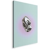  Slika - Metallic Form - Abstract Sculpture on a Mint Background with a Purple Halo 80x120 | shoptok.hr