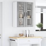  Zidni stakleni ormarić LUCCA Siva sonoma 60 x 31 x 80 cm | Eponuda.com
