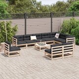  11-dijelna set vrtnih sofa od masivne borovine | shoptok.hr