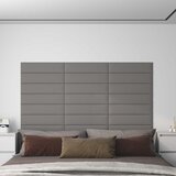  Zidna uzglavlja 12 pcs Svijetlo siva 60 x 15 cm tkanina | shoptok.hr