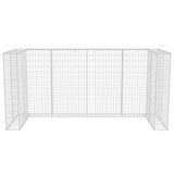  Gabionska ograda za tri kante za otpad od čelika 250x100x120 cm | shoptok.hr