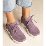 Gemre Purple women's sneakers with sock-like upper Miyana | Shoptok.si