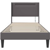  Krevetna konstrukcija Siva 100 x 200 cm Umjetna koža | shoptok.hr