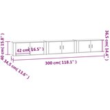  Zidni TV ormarići 3 kom boja hrasta sonome 100x34,5x40 cm | shoptok.hr