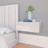 vidaXL Stenske nočne omarice 2 kosa visok sijaj bele 40x30x15 cm Cene