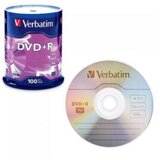 DVD-R, VERBATIM,4,7 GB,16X, spindle 100 kom,MATT SILVER Cijene