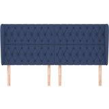  Uzglavlje s ušima plavi 203x23x118/128 cm od tkanine | shoptok.hr