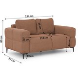 Ropez Sofa boja terakote 154 cm Helio – | shoptok.hr