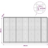  Gabion s žicom debljine 3 5 mm i mrežom 5x10 cm 350x50x200 cm - 50 cm 200 cm 350 cm | shoptok.hr