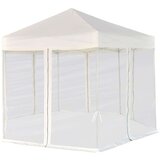  Šotor pop-up šestkoten s 6 stranicami kremno bel 3,6x3,1 m | Shoptok.si