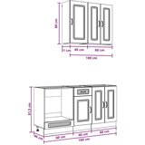  Kuhinjska jedinica KALMAR 5 kom. Bijela Konstruirano drvo - Bijela 80 cm | shoptok.hr