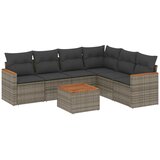 7-dijelni set vrtnih sofa sivi od poliratana | shoptok.hr