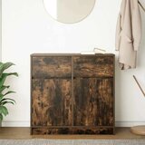  Komoda s ladicama dimljenog hrasta 80x34x76cm konstruirano drvo | shoptok.hr