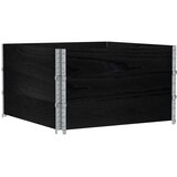  Okviri za palete 3 kom crni 100x100 cm od masivne borovine | Eponuda.com