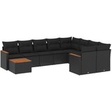  The Living Store Vrtna sedežna garnitura 10-delna z blazinami črn poli ratan - Vrtna Sedežna Garniture, (21452415) | Shoptok.si