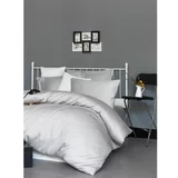 Colourful Cotton Svetlo siva enojna posteljnina iz bombažnega satena 140x200 cm –