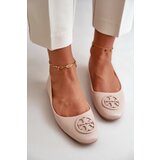 Boto Women's Ballerina Flats with Eco Leather Decoration Beige Rhodike | Shoptok.si
