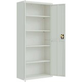 vidaXL Arhivska omara svetlo siva 90x40x240 cm jeklo | Shoptok.si