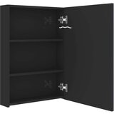 vidaXL led kopalniška omarica z ogledalom sijoče črna 50x13x70 cm | Shoptok.si