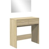  The Living Store Toaletna mizica z ogledalom sonoma hrast 80x39x80 cm - Toaletna Mizica, (21499236) | Shoptok.si