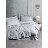 Grey Grey Satin Super King Quilt Cover Set (EU) (IT)