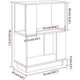 Ormarić za knjige / sobna pregrada crni 51x25x70 cm od borovine | shoptok.hr