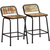 Barski stolci 2 kom 46x35,5x70 cm masivnog obnovljenog drva | shoptok.hr