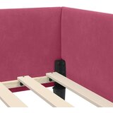 vidaXL Krevetni okvir sa kutnim dizajnom boja crnog vina 100 x 200 cm | shoptok.hr