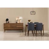 Hanah home vina 01 1048 walnut dark blue (produžni trpezarijski sto, stolice i konzola (6 komada)) Cene