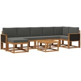  Set vanjskih sofa 8 pcs Prirodna i antracit Poliester | shoptok.hr