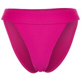 Trendyol Fuchsia Textured High Leg Bikini Bottom Cene