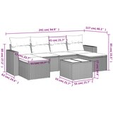  7-dijelni set vrtnih sofa svjetlosivi od poliratana | shoptok.hr