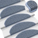  Samoljepljivi otirači za stepenice 15 kom 65x21x4 cm plavi | shoptok.hr