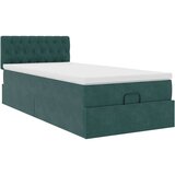 vidaXL okvir kreveta s madraca tamnozeleni 80x200cm baršunasti | shoptok.hr