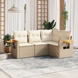 vidaXL 4-dijelni set vrtnih sofa s jastucima bež od poliratana | shoptok.hr
