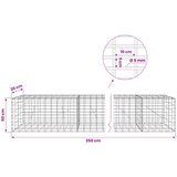  Gabion s žicom debljine 5 mm i mrežom 5x10 cm 350x20x50 cm | shoptok.hr
