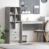 vidaXL stol s pohranom Sivi beton Konstruirano drvo | shoptok.hr