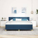 vidaXL Box Spring postelja z vzmetnico modra 180x200 cm tkanina, (22080766) | Shoptok.si